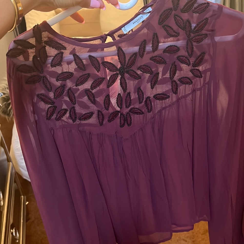 Burgundy Blouse